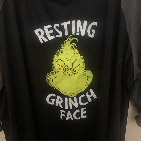 Grinch Face Raglan Shirt - Picture 3 of 5
